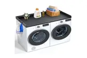 VEVOR Washer Dryer Countertop 54" x 27" Wooden Washer and Dryer Topper Black