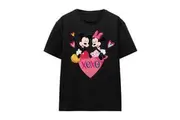 Mickey Mouse Unisex Adult Xoxo Minnie Mouse Valentine`s Day T-Shirt (Black) - UTTV17230