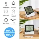 With Clock LCD Digital Temperature Meter Hygrometer Thermometer Humidity Meter