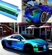 ASENDIWAY Holographic Rainbow Chrome Car Adhesive Vinyl Wrap Gloss Decal Sticker Film Sheet Air Bubble Free DIY Vinyl