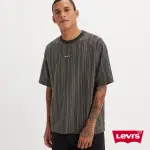 【LEVIS 官方旗艦】男款 短袖T恤 / BABY TAB LOGO / 橫條紋寬鬆休閒 熱賣單品 A6370-0003