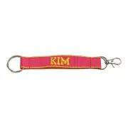 New Kim Name TAG KeyChain Backpack Bag School Tag luggage Tag Pink Material