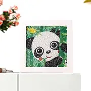 Crystal Painting Kits for Adults | Cute Animal Pattern Crystal Art Painting Kits with Frame - 7x7inch Full Drill Crystal Dots Paintings for Beginners, 5D Paint Gem Art Painting Kits