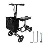 Foldable Knee Walker Scooter Mobility Alternative Crutches Wheelchair w/ Basket