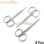 3 Pcs Mustache Nose Hair Eyebrows Eyelashes Ear beard trimmer Straight