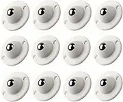 YUKAIONE Self Adhesive Caster Wheels High Load-bearing Swivel Caster Wheels with 360 Degree Rotation for Plastic Storage Bins Container Small Furniture Trash Can Box Moving Wheels (12 Pcs)
