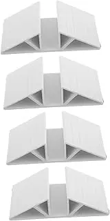 iplusmile 4pcs Pet Gate Support Feet Freestanding Dog Gates Stabilizer Feet Plastic Triangle Reinforcement Fitting for Isolation Fence Pet Gate Fence White