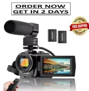 Video Camera YouTube Vlogging Camera Recorder FHD 1080P 24.0MP 3.0 Inch 270 Degr