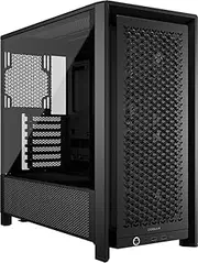 CORSAIR Frame 4000D RS Modular High Airflow Mid-Tower PC Case – 3X CORSAIR RS Fans – InfiniRail™ Fan Mounting System – Fits Multiple 360mm Radiators – Reverse Connector Motherboard Compatible – Black