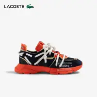 在飛比找momo購物網優惠-【LACOSTE】男鞋-L003跑道紡織運動鞋(橘色)