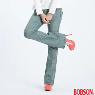 【BOBSON】女款低腰伸縮小喇叭牛仔褲(946-41)