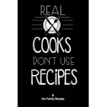 REAL COOKS: RECIPE NOTEBOOK JOURNAL, RECIPE ORGANIZER, BLANK RECIPE BOOK, KITCHEN ACCESSORY & COOKING GUIDE FOR RECORDING FAMILY T