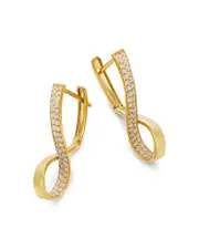 Bloomingdale's Fine Collection Diamond Twist Hoop Earrings in 14K Yellow Gold, 0.5 ct. t. w.