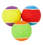 Frisco Colorful Fetch Squeaky Tennis Balls Dog Toy Medium, 3 count