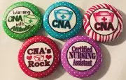 CNA Saying Flatback Buttons, Crafts Cabachons Hairbows Pinbacks