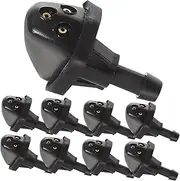 TIDTALEO 10pcs Car Windshield Washer Nozzles Spray Kit for Direct Replacement Durable Windshield Washer Fittings for Enhanced Visibility Conditions