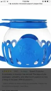 NIB Ecolution Microwave Popcorn Maker 1.5 Qt