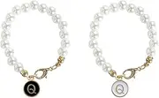 [SHIDOW] Letter Charm Accessories For Stanley Cup, Letter Charm, Pesonlized Identification Letter Charms for Stanley Accesories, Initial Name ID Personalized Handle Charms for Stanley Tumbler (2 Pcs-Q),