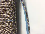Lavendery Blue Yellow Trim Rope with Gimp Upholstery By The Yard