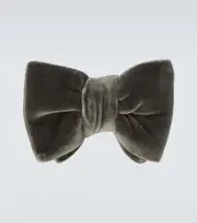 [Tom Ford] Tom Ford Cotton velvet bow tie One Size grey