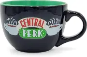 FRIENDS Central Perk Black Ceramic Mug Oversized for Coffee, Soup, 24 Ounces ⭐️⭐