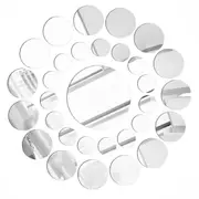 DIY Home Wall Mirror Art Tile Sticker Decals - Circle