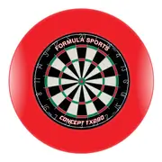 Formula Sports TX290 Genuine Bristle Dart Board and RED Dartboard Surround with Darts