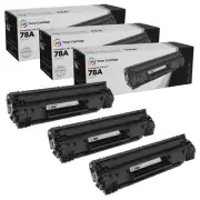 LD 3pk Comp Black Laser Toner for HP CE278A 78A LaserJet P1566 P1606dn M1536dn