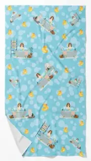 Russian Spaniel in Bathtub Bath Towel Large Oversized Plush Fitness Body Towel,