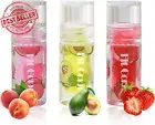 3Pcs Lip Oil Set, No-Sticky Gloss Lip Balm Lip Care,Fruit Flavoured Lip Oil