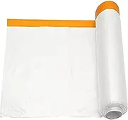 1Roll Clear Plastic Sheeting, Masking Film Roll Dust Sheets Adhesive Dust Sheet Roll for Auto Wall Furniture Painting Spraying from Dust Contamination 0.55x20M
