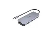 Unitek D1026B 9-in-1 USB 3.1 Multi-Port Hub with USB-C Connector. Includes 1x