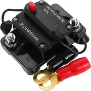 GLEAVI 30 Circuit Breaker Amp Resettable Fuse Holder for Dc Applications for Car Audio Rv Boat Solar Panel and Trolling Motor Protection