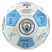 Official Manchester City FC Soccer Ball with Player Signatures and Player Num...