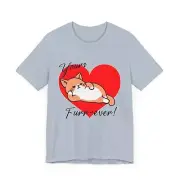 Funny Valentines Day Cat Quirky Gift Unisex Jersey Short Sleeve Tee