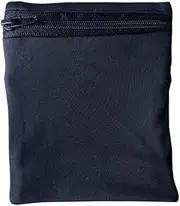 Sports Wrist Wallet Zipper Cards Storage Wallet Wristband Absorbent Sweatband Pouch for Key Black-