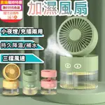 【台灣現貨+350ML水箱】加濕風扇 噴霧風扇 桌面風扇 移動式水冷扇 水冷氣 冷風機 冷氣扇 USB充電風扇 霧化風扇