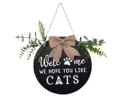 Welcome Wreaths for Front Door | Farmhouse Welcome Sign for Front Door | Wooden Front Door Wreaths