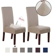 Suede Fabric Dining Chair Cover High Back Dining Chair Cover Slipcover Suede Water Repellent Soft Plain Solid Color Durable Washable Furniture Protector For Di