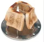 Camp Toaster 4 Slice Steel Round Pyramid Camping Stove Cooking Caravan Picnic