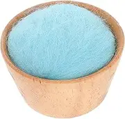 TEHAUX 1Pc Cute Wool Pin Cushion with Wooden Base Adorable Half Needle Holder for Easy Sewing Soft Fluffy Design for Needle Storage and Embroidery Projects