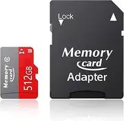 MicroSD Car512GB MicroSD High Speed Full HD & 4K UHD MicroSDXC Memory Card Including SD Adapter for Smartphone PC Action Camera and droned MicroSDXC 512GB Memory Card Class10 High Speed Card