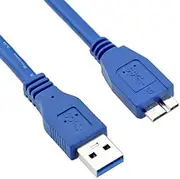 USB 3.0 SuperSpeed Male to Micro B Data Cable Cord for HDD Hard Drive 1M 1.5M 3M (1 Meter - Blue)