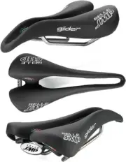Selle SMP Glider Saddle Stainless steel rails Foamed Elastomer Padding Black USA