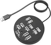 Splitter USB Port USB Extender USB Additional Ports for Laptop USB Hub USB to Multiple USB Laptop Hub USB Multiple Port USB Adapters USB Adaptor Latop Metal USB Connector Round