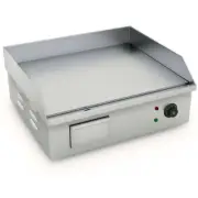NNEAGS Electric Stainless Steel Flat Griddle Grill BBQ Hot Plate 2200W 56*48*23c