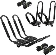 SHANGLIN 2 Pairs Kayak Roof Rack Kayak Canoe Boat Surfboard RoofMount Rack for Car Struck Crossbars