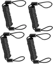 CTIRCHIU 4Pcs Reminder Lock Wire Durable Theft Cables for Motorcycle Bicycle Security Black Wire for Harsh Environments Strong Protection