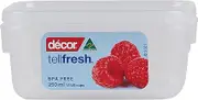 Decor Tellfresh Oblong Food Storer, 250 ml Capacity