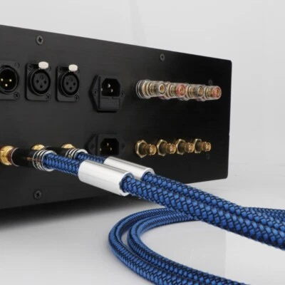 Audiophiles 4Core Silver 2RCA to 2RCA Sound Cable for Amplifiers and Speaker